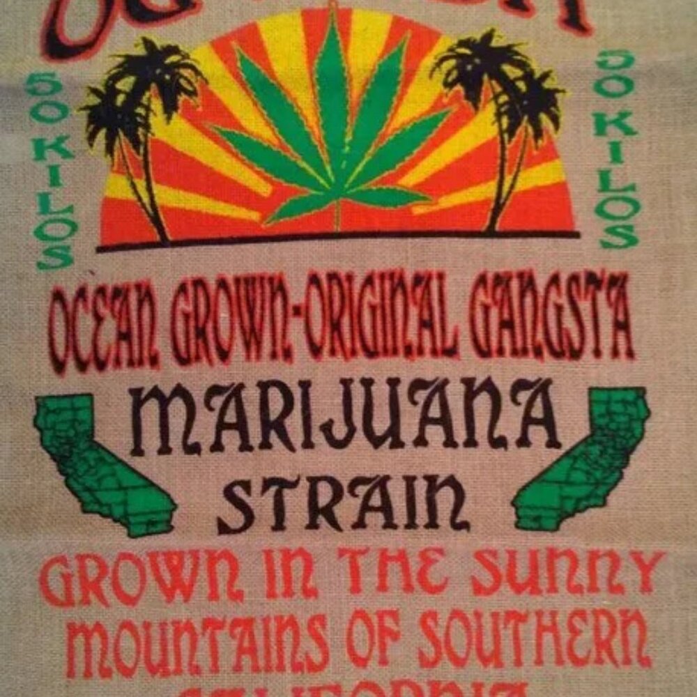 NWT OG Kush Novelty Burlap Bag - Picture 2 of 3